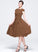 A-Line Fabric ScoopNeck Length Silhouette Embellishment Knee-Length Neckline Bow(s) Catalina Floor Length Natural Waist