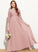 Floor-Length Lace Junior Bridesmaid Dresses Riya A-Line Scoop Chiffon Neck