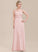 Ruffle Neckline Floor-Length A-Line Silhouette Sweetheart Length Embellishment Fabric Kallie A-Line/Princess Straps