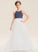 Tulle Jazmine A-Line With Neck Junior Bridesmaid Dresses Chiffon Ruffle Scoop Floor-Length