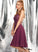 Neck A-Line Scoop Kathleen With Prom Dresses Knee-Length Chiffon Beading