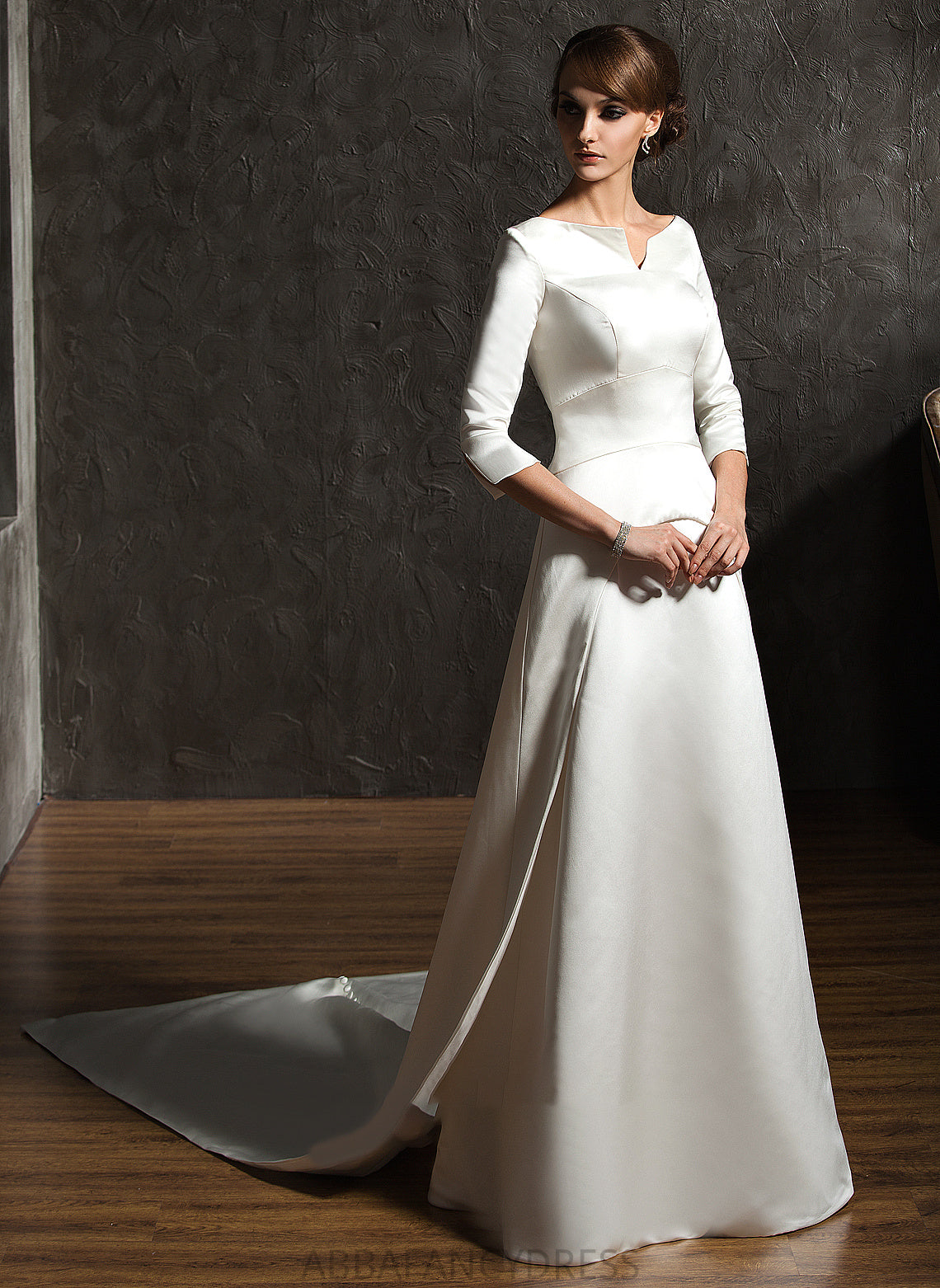 Angelina Dress Wedding Dresses Wedding A-Line Satin Train Watteau