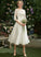 Aspen Lace Dress Illusion With Wedding Tea-Length Wedding Dresses A-Line