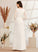 Floor-Length Wedding With A-Line Dress Lace Wedding Dresses Bow(s) V-neck Jocelyn