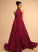 Prom Dresses Chiffon Serena Halter Lace Sequins Floor-Length A-Line With
