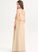 Chiffon A-Line Floor-Length Junior Bridesmaid Dresses Cierra With Square Neckline Bow(s) Ruffles Cascading