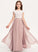 Lace Junior Bridesmaid Dresses Bow(s) Susan Floor-Length Neck A-Line Chiffon Scoop With