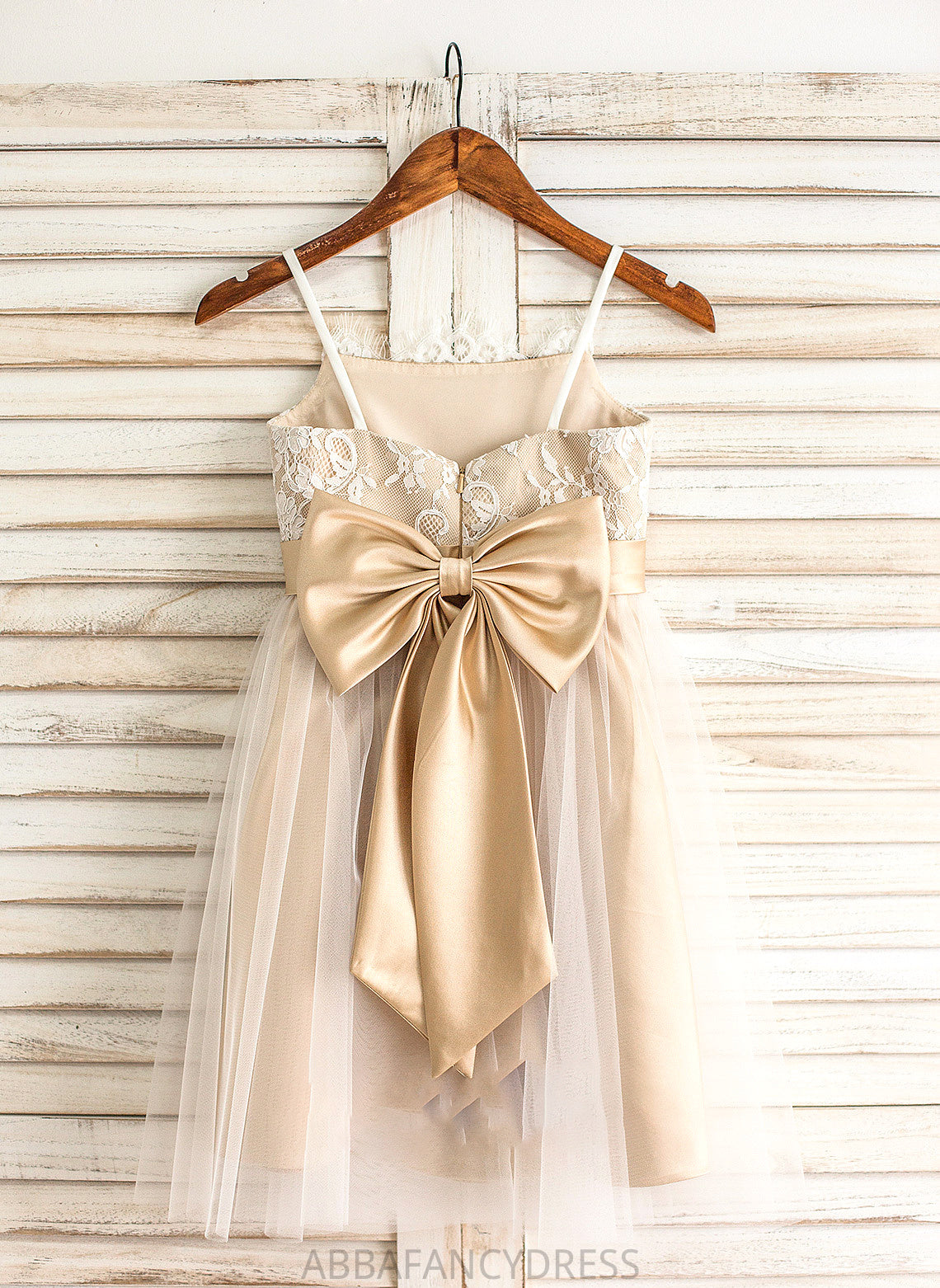 Knee-Length Square Sash With Junior Bridesmaid Dresses Neckline Bow(s) Tulle A-Line Aspen