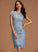 Knee-Length ScoopNeck Fabric Straps Silhouette Length Neckline Sheath/Column Lace Cristina A-Line/Princess Natural Waist