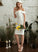 Cecilia Off-the-Shoulder Sheath/Column Wedding Dresses Knee-Length Wedding Dress