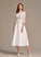 Wedding Dresses Pockets Tea-Length A-Line Neck Juliet Scoop With Wedding Dress