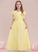 A-LineScoopNeckFloor-LengthChiffonJuniorBridesmaidDressWithRuffleCascadingRuffles#123850 Kyleigh Junior Bridesmaid Dresses