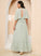 Sequins Embellishment Length Ankle-Length A-Line Neckline Fabric Silhouette V-neck Karlie Sleeveless V-Neck