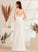 Wedding With Dress Bow(s) Front V-neck Train A-Line Wedding Dresses Lace Split Lilia Sweep
