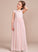 Junior Bridesmaid Dresses A-LineScoopNeckFloor-LengthChiffonLaceJuniorBridesmaidDress#81155 Jazmin