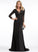 With Wendy V-neck Trumpet/Mermaid Chiffon Sequins Beading Prom Dresses Sweep Train