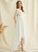 A-Line Lace Chiffon Asymmetrical Dress Wedding Dresses V-neck Justine Wedding