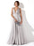 A-Line V-neck Prom Dresses Floor-Length Charmeuse Ruffle With Hailee