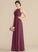 Neck Lace Prom Dresses Floor-Length Kiera Chiffon A-Line Scoop