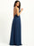 Floor-Length V-neck A-Line Daniella Prom Dresses Split With Front