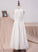 With A-Line Ankle-Length Scoop Junior Bridesmaid Dresses Flower(s) Neck Dominique Chiffon