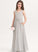 Floor-Length Emilia Junior Bridesmaid Dresses With Chiffon Pockets V-neck A-Line