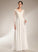 Wedding A-Line Wedding Dresses Front Floor-Length Sarah Dress With V-neck Split