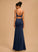 Sheath/Column Scoop Neck Lace Taryn Jersey Beading Sequins With Floor-Length Prom Dresses