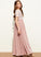 Floor-Length Lace Chiffon Kirsten Scoop Neck Junior Bridesmaid Dresses A-Line