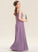 Floor-Length Square A-Line Lace Camilla Chiffon Neckline Junior Bridesmaid Dresses