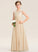Neck Danika Lace Chiffon Floor-Length Scoop A-Line Junior Bridesmaid Dresses