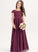 Square Isabel Junior Bridesmaid Dresses Bow(s) Lace Floor-Length Pleated Chiffon With A-Line Neckline