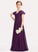 Ruffles A-Line Junior Bridesmaid Dresses Bow(s) Floor-Length Chiffon Francesca V-neck Cascading With