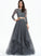 Sequins Armani Ball-Gown/Princess Prom Dresses With Floor-Length Beading Neck Scoop Tulle