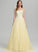 Square Prom Dresses Ball-Gown/Princess Elizabeth Train Sweep Neckline Tulle