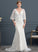 Sequins Wedding Train V-neck Wedding Dresses Lace Sweep Beading Dress Trumpet/Mermaid Makayla With