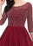 Brylee Prom Dresses Chiffon A-Line Beading Floor-Length With Sequins Neck Scoop