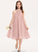 A-Line With Junior Bridesmaid Dresses Sequins Scoop Chiffon Knee-Length Lilly Neck Beading