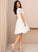 Braelyn Prom Dresses A-Line With Chiffon Knee-Length Lace V-neck