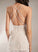 With Wedding Sheath/Column Front Wedding Dresses V-neck Floor-Length Dress Bridget Split