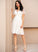 V-neck Knee-Length Silhouette Lace Embellishment Length A-Line Fabric Neckline Sara A-Line/Princess Halter