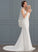 Trumpet/Mermaid Chiffon Court Wedding Dresses Morgan V-neck Dress Wedding Train