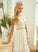 Tulle Wedding Dresses Scoop Wedding With Ruffle Lace Neck Dress Averi Lace A-Line Train Sweep