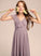 Cascading With V-neck Kimora Chiffon Floor-Length Junior Bridesmaid Dresses A-Line Ruffles