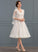 A-Line Dress Wedding Dresses With Tulle V-neck Bow(s) Anabella Knee-Length Wedding