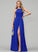 Barbara Prom Dresses Split Scoop Chiffon Neck With A-Line Floor-Length Front