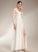 Wedding A-Line Wedding Dresses Front Floor-Length Sarah Dress With V-neck Split