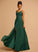 Floor-Length Chiffon A-Line Lace With Prom Dresses Beading Rosa Sequins V-neck