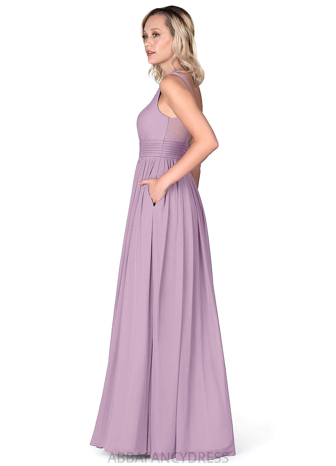 Kiley Sleeveless One Shoulder A-Line/Princess Floor Length Natural Waist Bridesmaid Dresses