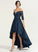 Prom Dresses Asymmetrical With Ball-Gown/Princess Kayleigh Sequins Off-the-Shoulder Satin